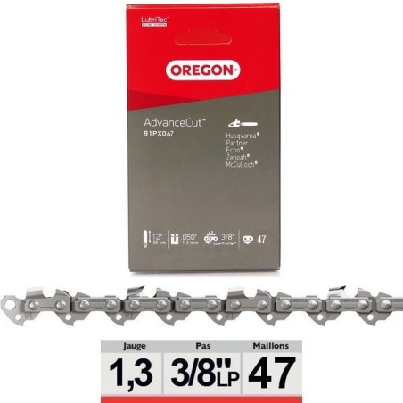 Chaine tronçonneuse Oregon 3/8LP 050 47 dents 91PX047E