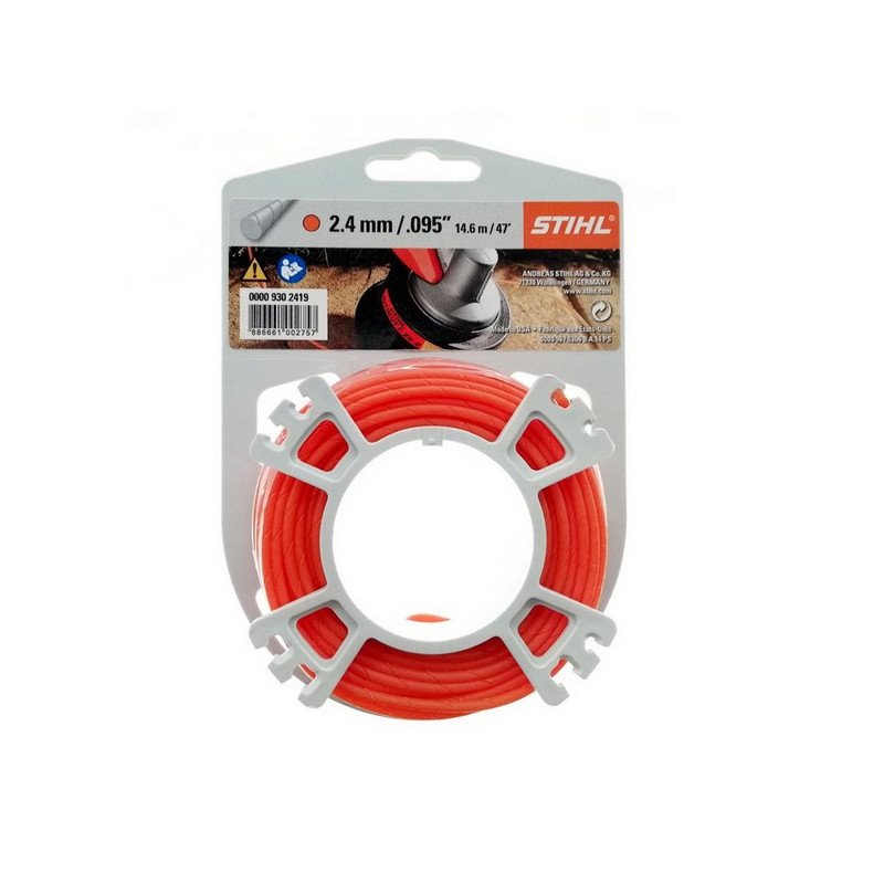 Fil rond silencieux débroussailleuse Stihl 2.4 mm