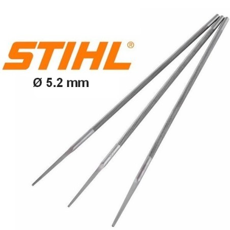 LIME RONDE STIHL Ø 5,2MM 200MM (PAQUET DE 12 PIECES)