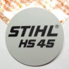 Plaque matricule taille Haies Stihl HS45 modal atc