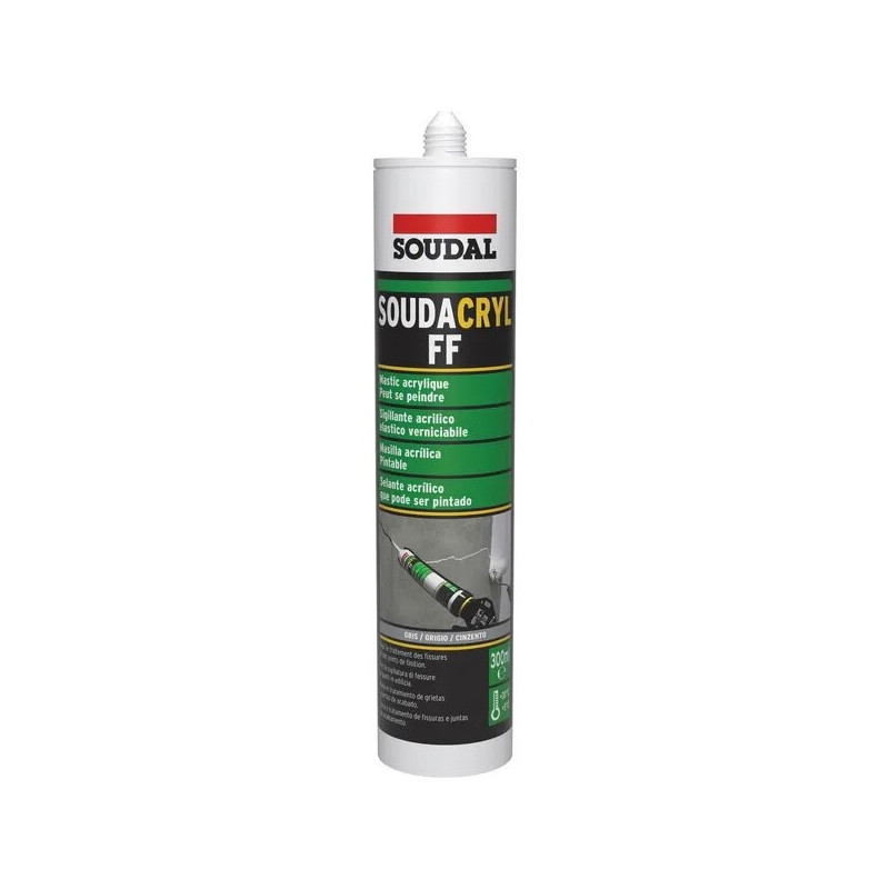 Mastic à peindre acrylique Soudal gris