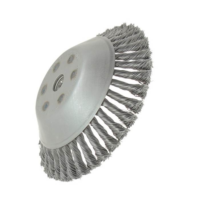 Brosse Désherbante Pour Débroussailleuse – Fil D’acier, Alésage 25,4 Mm, 20 Cm, élimine Mousse Et Mauvaises Herbes