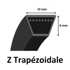 Courroie lisse trapézoïdale Z47