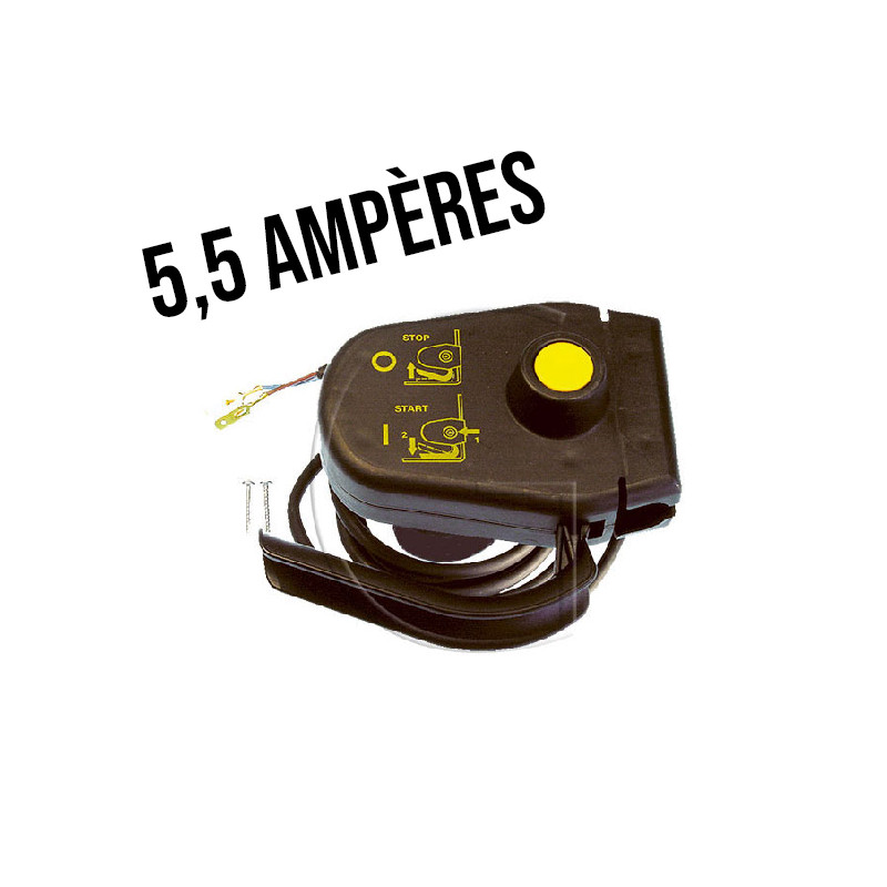 Contacteur de démarrage pour tondeuse électrique - 5,5 ampères AMP