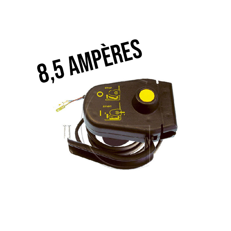 Contacteur de démarrage pour tondeuse électrique - 8,5 ampères AMP