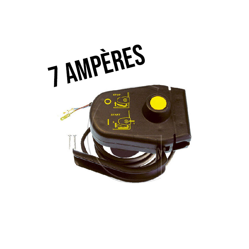 Contacteur de démarrage pour tondeuse électrique - 7 ampères AMP