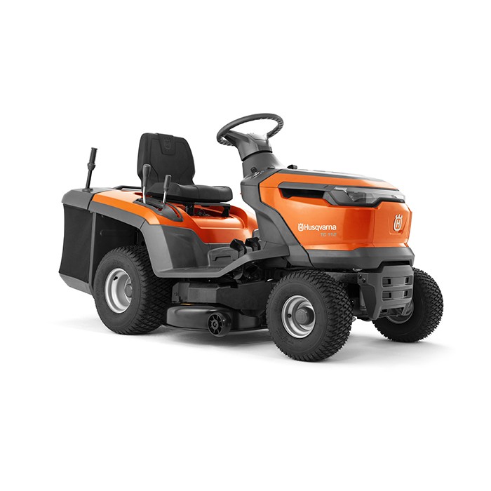 Tracteur tondeuse hydrostatique Husqvarna TC112 bac de ramassage Tracteur tondeuse hydrostatique Husqvarna TC112 bac de ramassage