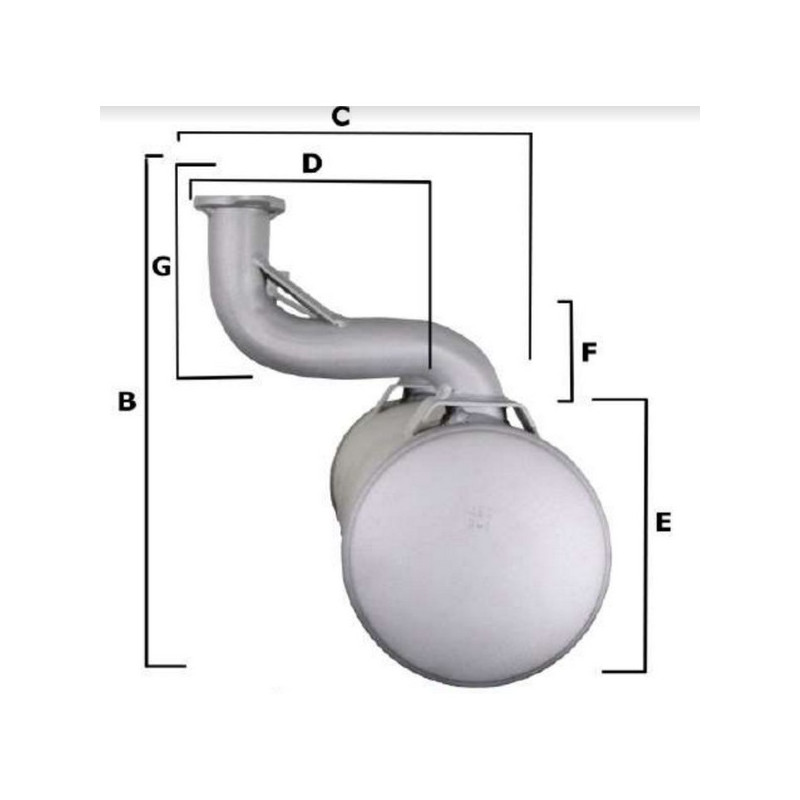 Pot échappement moteur Bi-cylindre Kawasaki