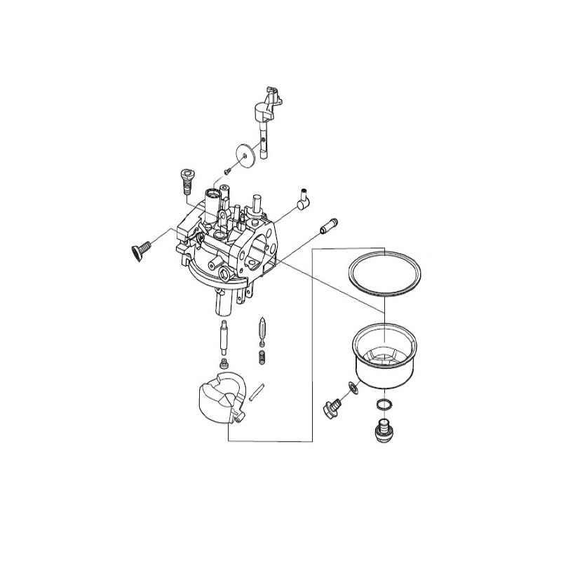 Carburateur moteur tondeuse débroussailleuse Rato