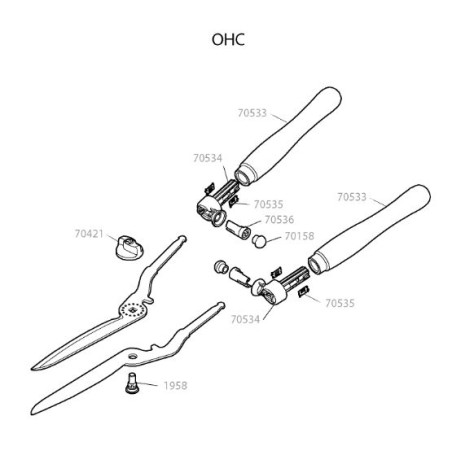 Bouton de serrage pour taille haie OHC OutilsWolf