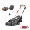Tondeuse à gazon Aspire Husqvarna LC34-P4A, coupe 34cm, pack batterie P4A18-B72 modal atc