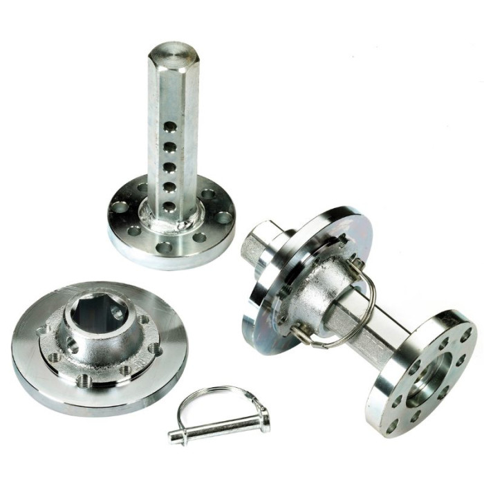 Paire de moyeux arrière aluminium pour arbre de 50mm neufs (Neuf avec