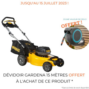 Tondeuse poussée à batterie Dewalt XR 2x18V |  Pack 2 batteries XR 18V et chargeur