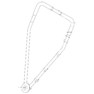 Guidon complet tondeuse à batterie Husqvarna LB442 / LB 448 / LB548 / LB553