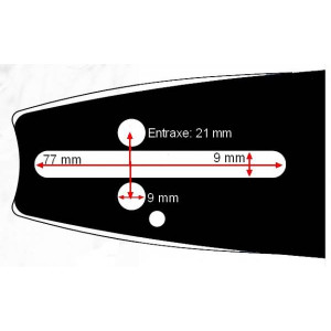 Guide chaine tronçonneuse Alpina 50 cm 3/8 058 72 Dents