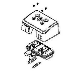 Echappement complet moteur Loncin