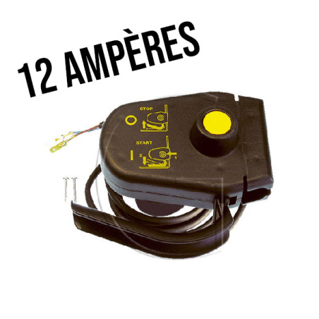 Contacteur de démarrage pour tondeuse électrique - 12 ampères AMP