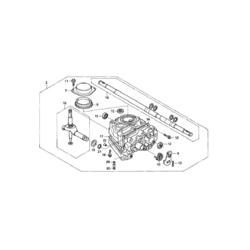 Boite de vitesse tondeuse Honda