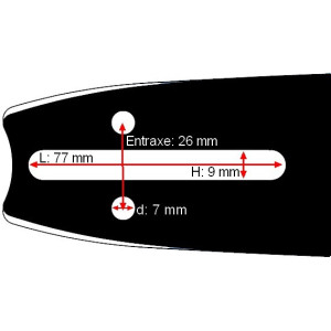 Guide chaîne tronçonneuse Ozaki 50 cm 325 058 78 dents
