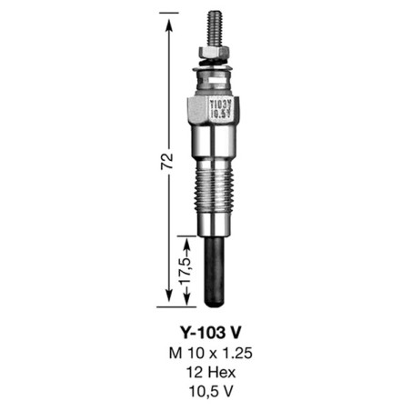 Bougie de préchauffage NGK Y103V