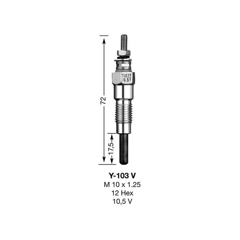 Bougie de préchauffage NGK Y103V