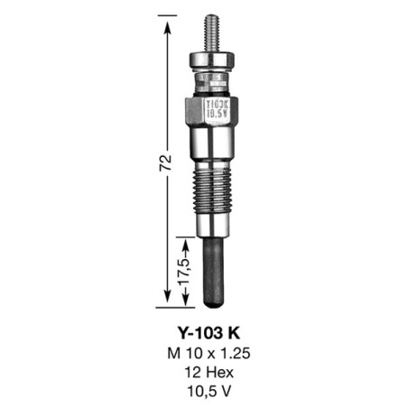 Bougie de préchauffage NGK Y106K