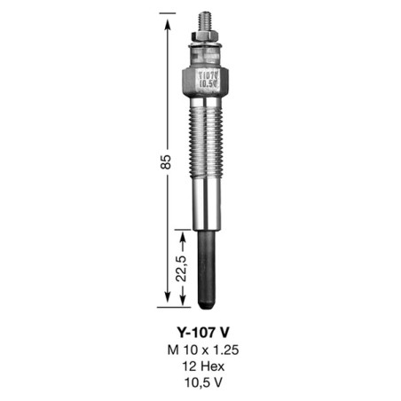 Bougie de préchauffage NGK Y107V