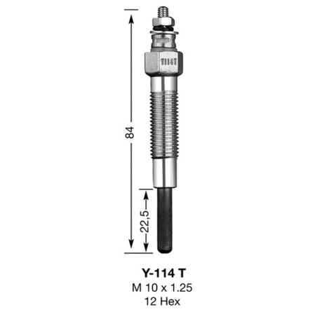 Bougie de préchauffage NGK Y114T