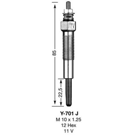 Bougie de préchauffage NGK Y701J