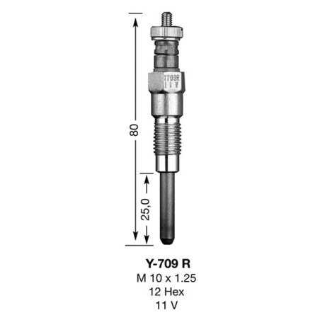 Bougie de préchauffage NGK Y709R