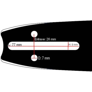 Guide chaine tronçonneuse Ryobi 30 cm 3/8 LP 050 44 Dents