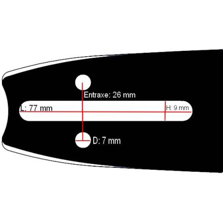 Guide chaine tronçonneuse Ryobi 30 cm 3/8 LP 050 44 Dents