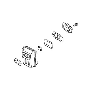 Pot d'échappement taille-haies sur perche Echo