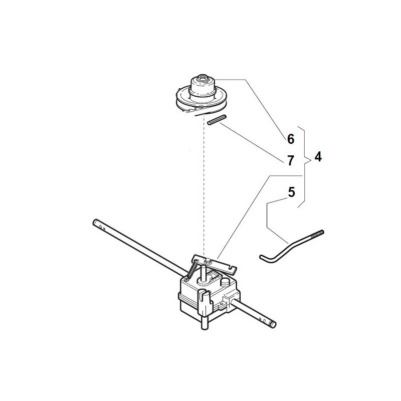 Boitier traction tondeuse GGP