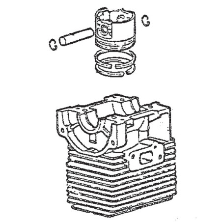 Cylindre piston débroussailleuse Nautac