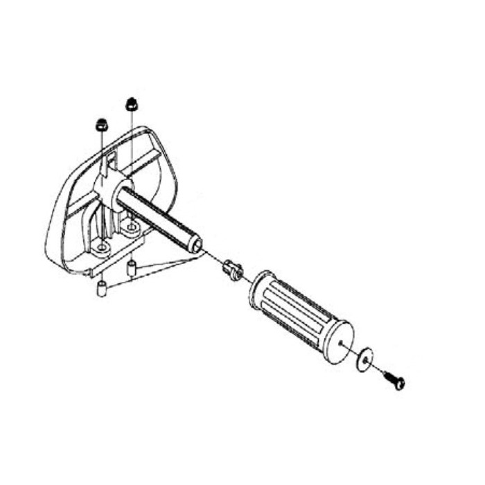 POIGNEE DROITE EXTRA complète avec protection (potentiomètre