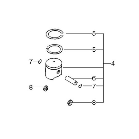 Kit piston débroussailleuse Echo