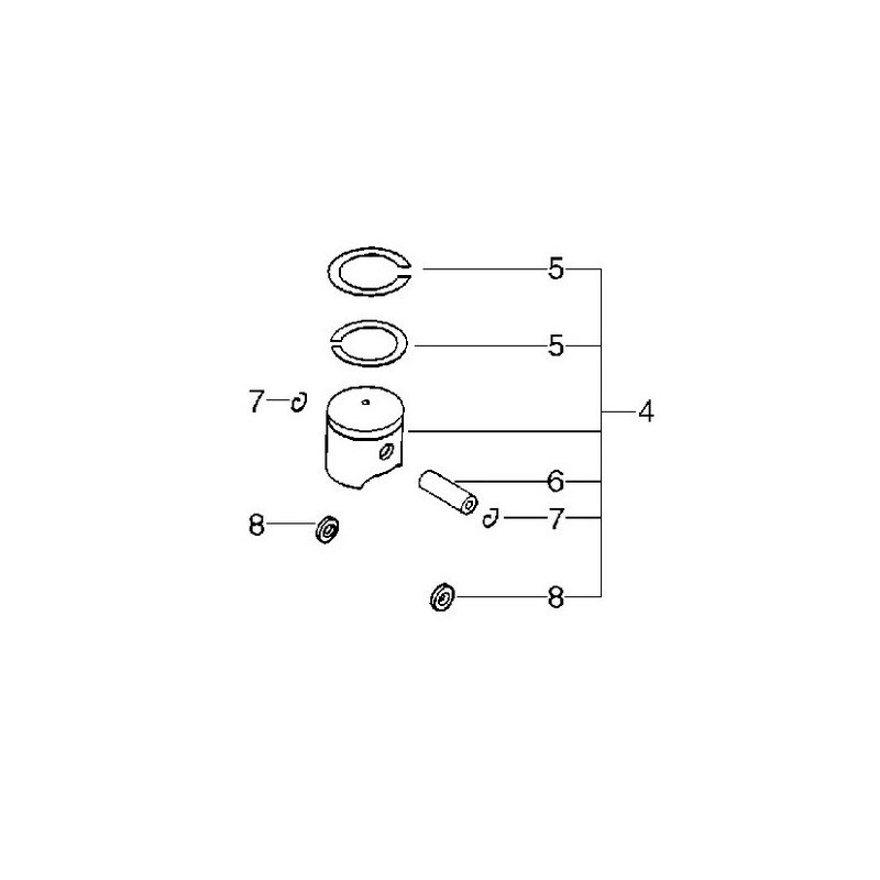 Kit piston débroussailleuse Echo