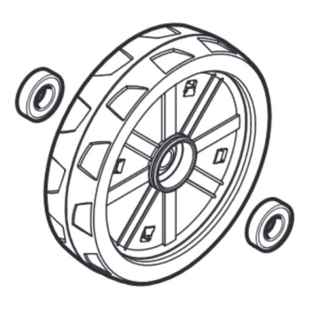 Roue avant tondeuse Alpina