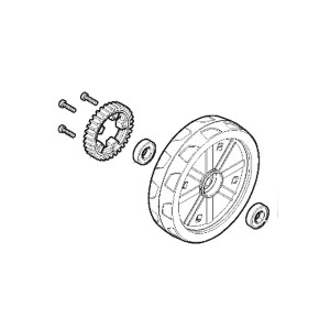 Roue arrière tondeuse autotractée 200mm Stiga / Alpina 381007484/2