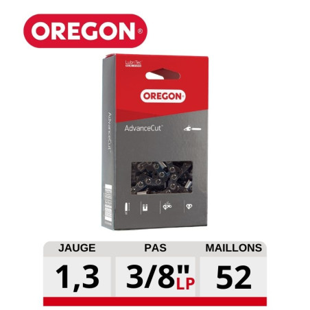 Chaine tronçonneuse Oregon 91PX052E  3/8LP 050 52 dents