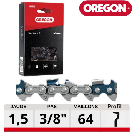 Chaine tronçonneuse 64 dents VersaCut Oregon 73DPX