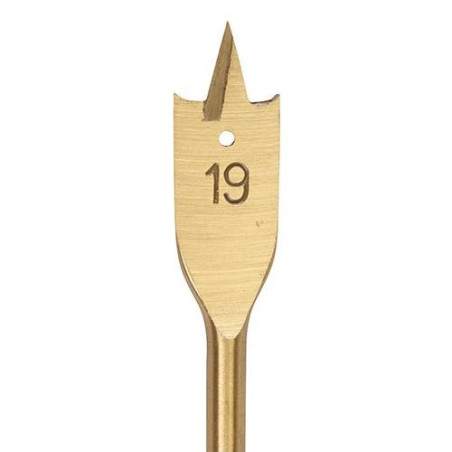 Mèche à bois plate titanée Silverline