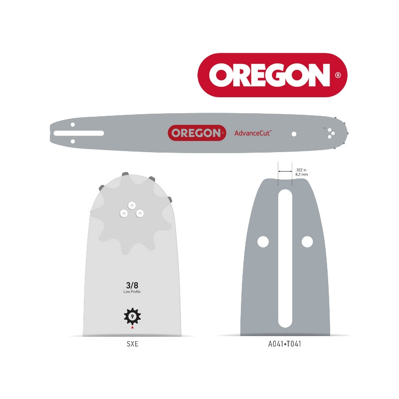 Guide chaîne tronçonneuse Oregon 3/8Lp 050 SXEA041