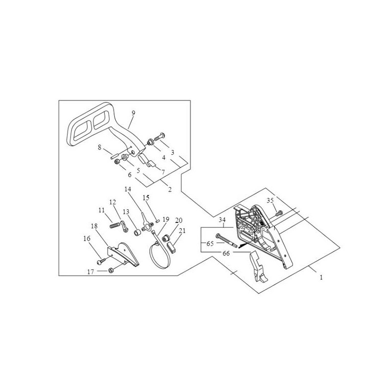 Carter frein de chaine tronçonneuse Echo