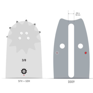 Guide chaîne tronçonneuse Husqvarna, Alpina 3/8 058 SFHD009 AdvanceCut Oregon