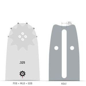 Guide chaîne tronçonneuse Oregon 325 058 PXBK041 AdvanceCut