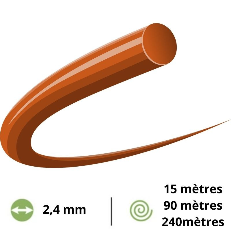 Fil débroussailleuse rond Husqvarna Opti Round - 2,4 mm