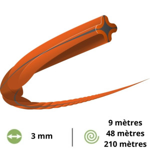 Fil débroussailleuse torsadé Husqvarna Opti Whisper - 3 mm