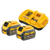 Pack de 2 batteries Dewalt XR FV 54V 2AH + chargeur rapide modal atc